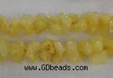 CNG2201 15.5 inches 8*10mm - 10*12mm nuggets plated druzy quartz beads