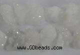 CNG2207 15.5 inches 10*14mm - 13*18mm nuggets plated druzy quartz beads