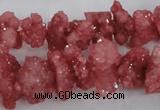 CNG2210 15.5 inches 10*14mm - 13*18mm nuggets plated druzy quartz beads