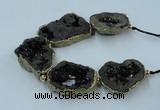 CNG2314 7.5 inches 25*35mm - 35*40mm freeform druzy agate beads