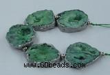 CNG2334 7.5 inches 35*40mm - 45*50mm freeform druzy agate beads