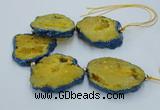 CNG2356 7.5 inches 40*50mm - 55*60mm freeform druzy agate beads