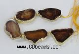 CNG2370 7.5 inches 25*45mm - 30*40mm freeform agate gemstone beads