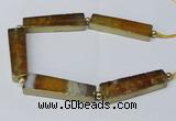 CNG2418 8 inches 15*55mm trapezoid agate gemstone beads wholesale