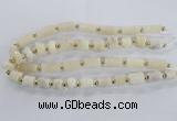 CNG2432 15.5 inches 11*14mm - 14*20mm tube druzy quartz beads