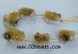 CNG2436 15.5 inches 20*25mm - 30*35mm nuggets druzy citrine beads