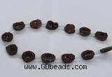 CNG2486 15.5 inches 15*20mm - 20*25mm freeform plated druzy agate beads