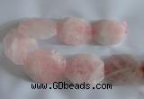 CNG2540 48*58mm – 50*60mm nuggets rose quartz beads wholesale