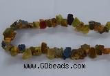 CNG2588 15.5 inches 13*18mm - 15*25mm nuggets plated druzy agate beads