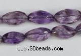 CNG26 15.5 inches 10*20mm faceted nuggets amethyst gemstone beads