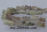 CNG2631 15.5 inches 20*25mm - 23*42mm freeform druzy amethyst beads