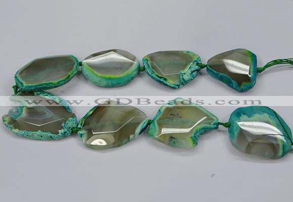 CNG2667 15.5 inches 30*40mm - 40*55mm freeform agate beads