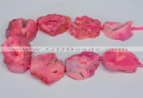 CNG2675 15.5 inches 30*40mm - 40*50mm freeform druzy agate beads