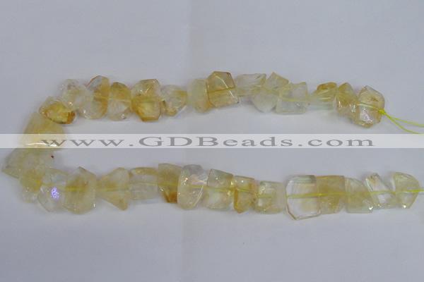 CNG2706 15.5 inches 13*18mm - 15*20mm freeform natural citrine beads