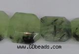 CNG2708 15.5 inches 20*20mm freeform green rutilated quartz beads