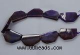 CNG2741 15.5 inches 28*40mm - 30*45mm freeform agate beads