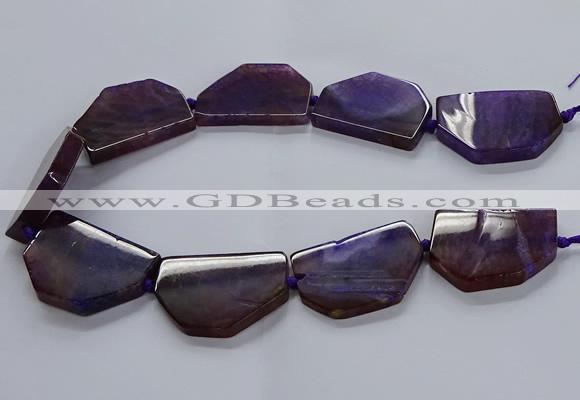 CNG2741 15.5 inches 28*40mm - 30*45mm freeform agate beads