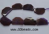 CNG2747 15.5 inches 30*45mm - 35*50mm freeform agate beads