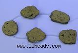 CNG2758 15.5 inches 28*35mm - 40*45mm freeform plated druzy agate beads