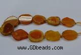 CNG2775 15.5 inches 30*35mm - 35*40mm freeform agate beads