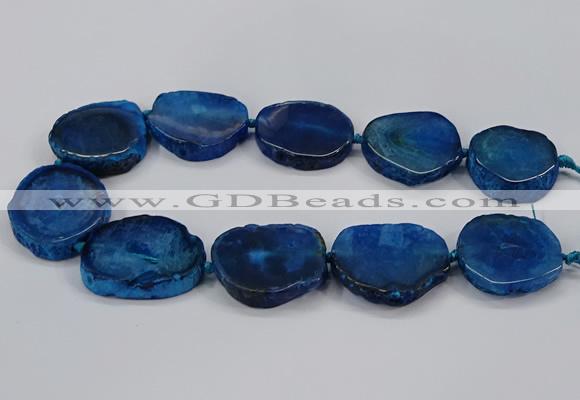 CNG2778 15.5 inches 30*35mm - 35*40mm freeform agate beads