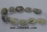 CNG2806 15.5 inches 25*35mm - 30*45mm freeform druzy agate beads