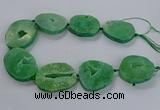 CNG2815 15.5 inches 30*45mm - 35*50mm freeform druzy agate beads