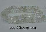 CNG2823 10*14mm - 13*18mm faceted nuggets white crystal beads