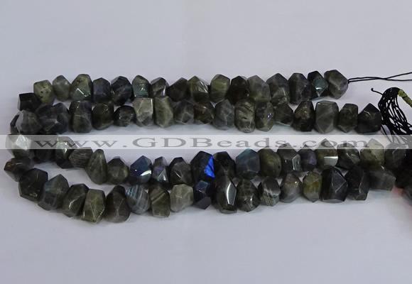 CNG2830 15.5 inches 10*14mm - 13*18mm faceted nuggets labradorite beads