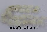 CNG2846 15.5 inches 30*40mm - 45*50mm freeform druzy agate beads