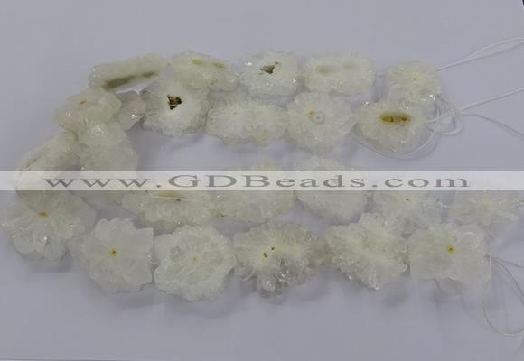 CNG2846 15.5 inches 30*40mm - 45*50mm freeform druzy agate beads