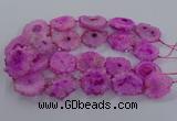 CNG2848 15.5 inches 30*40mm - 45*50mm freeform druzy agate beads