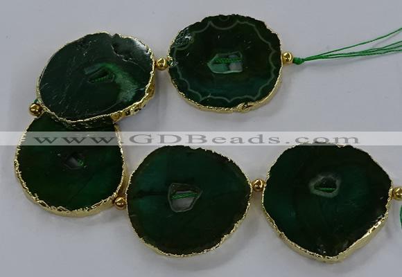 CNG2863 8 inches 40*45mm - 50*60mm freeform druzy agate beads