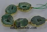 CNG2869 8 inches 35*40mm - 40*50mm freeform druzy agate beads