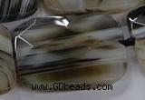 CNG2932 15.5 inches 30*40mm faceted freeform agate beads