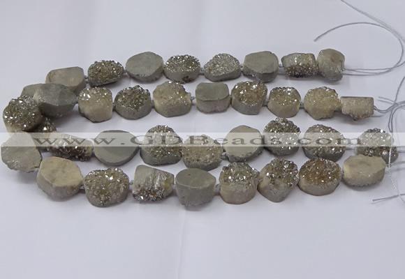 CNG2976 15.5 inches 13*18mm - 20*25mm freeform druzy agate beads