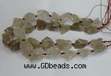 CNG3018 15.5 inches 15*20mm - 22*30mm nuggets smoky quartz beads