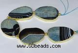 CNG3039 7.5 inches 35*45mm - 40*55mm freeform druzy agate beads