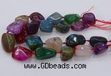 CNG3052 25*30mm - 30*40mm nuggets agate gemstone beads