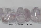 CNG308 15.5 inches 10*18mm faceted nuggets amethyst gemstone beads