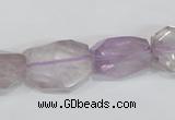 CNG309 15.5 inches 15*22mm faceted nuggets amethyst gemstone beads