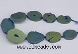 CNG3102 15.5 inches 25*30mm - 35*50mm freeform plated druzy agate beads