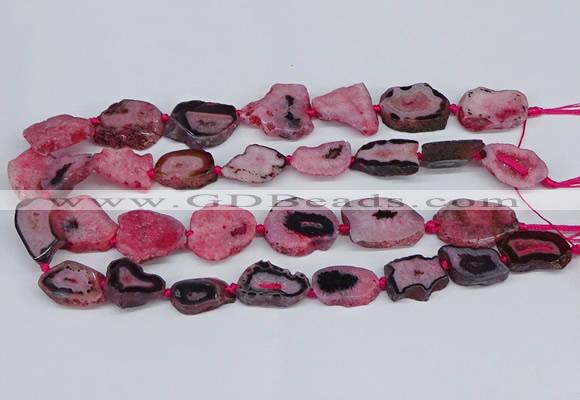 CNG3169 15.5 inches 15*20mm - 25*30mm freeform druzy agate beads