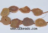 CNG3184 15.5 inches 40*45mm - 45*55mm freeform plated druzy agate beads