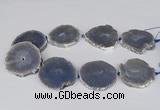 CNG3186 15.5 inches 40*45mm - 45*55mm freeform plated druzy agate beads