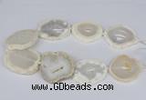 CNG3187 15.5 inches 40*45mm - 45*55mm freeform plated druzy agate beads