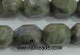 CNG320 15.5 inches 15*20mm faceted nuggets labradorite gemstone beads