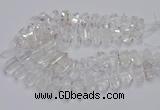 CNG3200 10*25mm - 12*45mm faceted nuggets white crystal beads