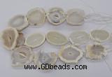 CNG3300 30*35mm - 35*40mm freeform druzy agate beads