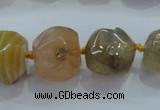 CNG332 15.5 inches 8*10mm - 15*18mm faceted nuggets agate beads